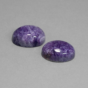 Gemas de Charoíta Violeta natural de  ct, Corte Óvalo, Opaco