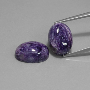 Gemas de charoíta violeta natural de  ct, corte óvalo, opaco