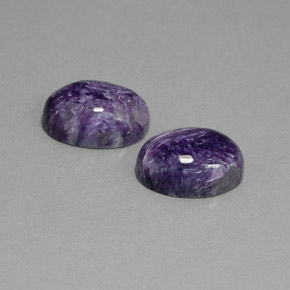 Gemas de charoíta violeta natural de  ct, corte óvalo, opaco