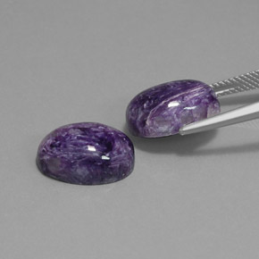 Gemas de charoíta violeta natural de  ct, corte óvalo, opaco