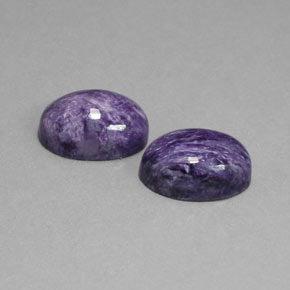 Gemas de charoíta violeta natural de  ct, corte óvalo, opaco