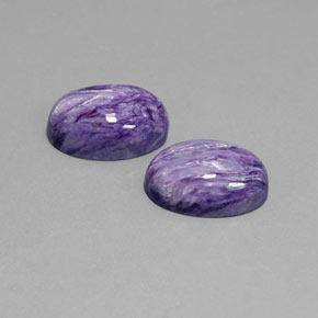 Gemas de charoíta violeta natural de  ct, corte óvalo, opaco