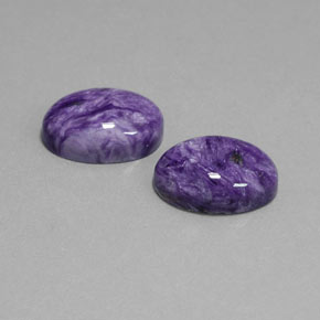Gemas de charoíta violeta natural de  ct, corte óvalo, opaco