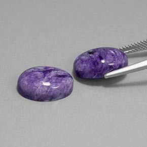 Gemas de charoíta violeta natural de  ct, corte óvalo, opaco