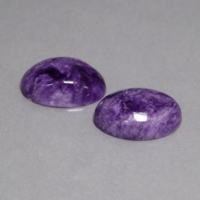 Gemas de charoíta violeta natural de  ct, corte óvalo, opaco