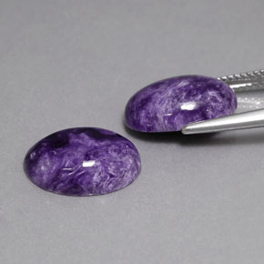 Gemas de charoíta violeta natural de  ct, corte óvalo, opaco