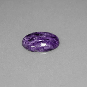 Charoíta Violeta natural de 3.54 ct, Corte Óvalo, Opaco