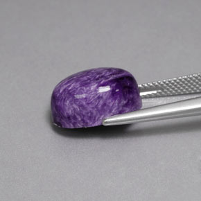 Charoíta Violeta natural de 8.26 ct, Corte Óvalo, Opaco