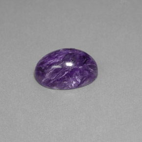Charoíta Violeta natural de 6.56 ct, Corte Óvalo, Opaco