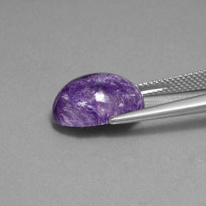 Charoíta Violeta natural de 6.56 ct, Corte Óvalo, Opaco