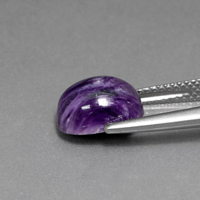 Charoíta Violeta natural de 3.12 ct, Corte Óvalo, Opaco