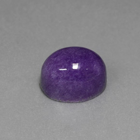 Charoíta violeta natural de 4,31 ct, corte óvalo, opaco