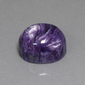 Charoíta Violeta natural de 6.93 ct, Corte Óvalo, Opaco