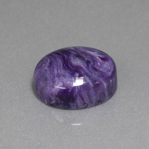 Charoíta Violeta natural de 5.19 ct, Corte Óvalo, Opaco