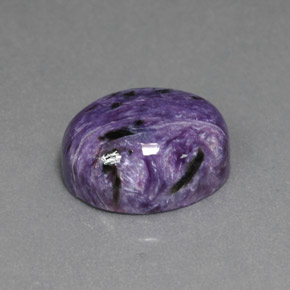Charoíta Violeta natural de 5.47 ct, Corte Óvalo, Opaco
