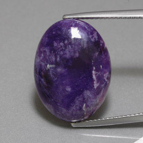 Charoíta Violeta natural de 12.62 ct, Corte Óvalo, Opaco