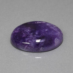 Charoíta Violeta natural de 12.62 ct, Corte Óvalo, Opaco