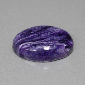 Charoíta Violeta natural de 13.13 ct, Corte Óvalo, Opaco