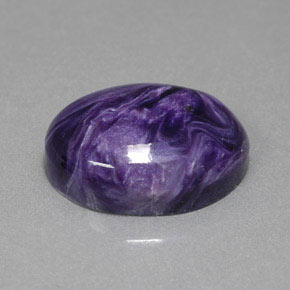 Charoíta Violeta natural de 17.18 ct, Corte Óvalo, Opaco