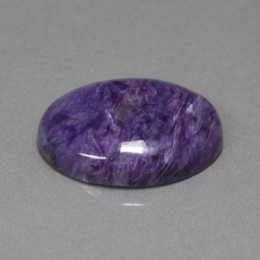Charoíta violeta natural de 11,80 ct, corte óvalo, opaco