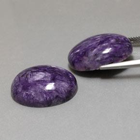 Gemas de charoíta violeta natural de  ct, corte óvalo, opaco