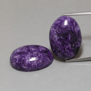 Gemas de Charoíta Violeta natural de  ct, Ovalada, Opaco