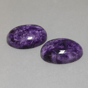 Gemas de Charoíta Violeta natural de  ct, Ovalada, Opaco