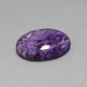 Charoíta violeta natural de 13,16 ct, corte óvalo, opaco