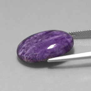 Charoíta Violeta natural de 13.64 ct, Corte Óvalo, Opaco