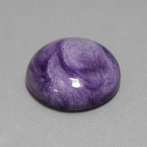 Charoíta Violeta natural de 11.28 ct, Corte Redondo, Opaco