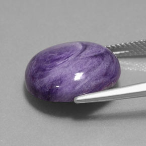 Charoíta Violeta natural de 11.28 ct, Corte Redondo, Opaco