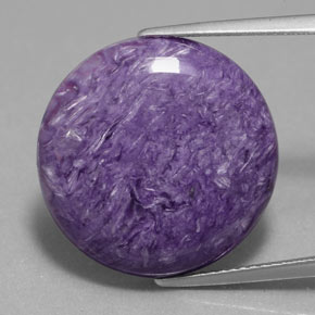 Charoíta Violeta natural de 13.94 ct, Corte Redondo, Opaco