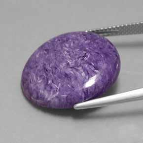 Charoíta Violeta natural de 13.94 ct, Corte Redondo, Opaco