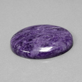 Charoíta Violeta natural de 27.16 ct, Corte Óvalo, Opaco