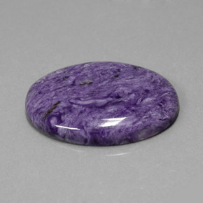 Charoíta Violeta natural de 27.59 ct, Corte Óvalo, Opaco