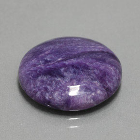 Charoíta violeta natural de 11,13 ct, corte redondo, opaco