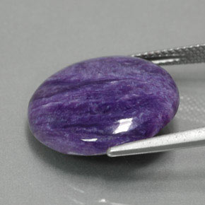 Charoíta violeta natural de 11,13 ct, corte redondo, opaco