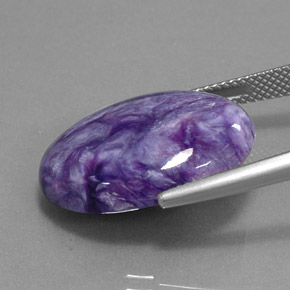 Charoíta Violeta natural de 14.16 ct, Corte Óvalo, Opaco