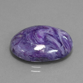 Charoíta Violeta natural de 15.59 ct, Corte Óvalo, Opaco