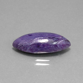 Charoíta violeta natural de 6,82 ct, marquesa, opaco