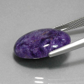 Charoíta Violeta natural de 13.10 ct, Corte Óvalo, Opaco