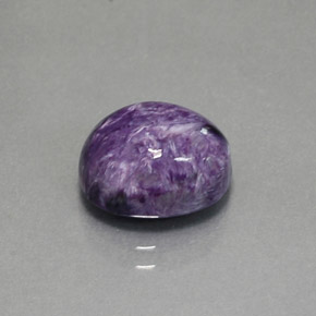 Charoíta Violeta natural de 4.47 ct, Corte Óvalo, Opaco