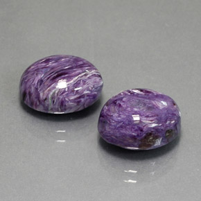 Gemas de charoíta violeta natural de  ct, corte óvalo, opaco