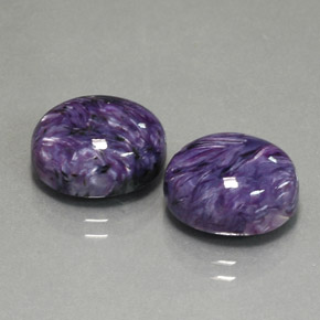 Gemas de charoíta violeta natural de  ct, corte óvalo, opaco