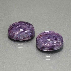 Gemas de charoíta violeta natural de  ct, corte óvalo, opaco