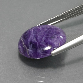 Charoíta Violeta natural de 8.00 ct, Corte Redondo, Opaco