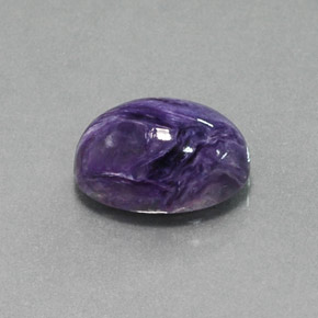 Charoíta Violeta natural de 6.21 ct, Corte Óvalo, Opaco