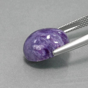 Charoíta Violeta natural de 6.21 ct, Corte Óvalo, Opaco