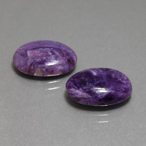 Gemas de Charoíta Violeta natural de  ct, Corte Óvalo, Opaco