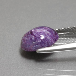 Charoíta Violeta natural de 3.15 ct, Corte Óvalo, Opaco